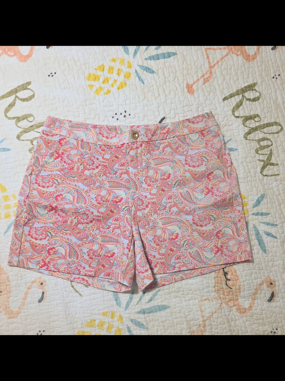 Dear Scarlett Resort Pink Paisley Shorts M